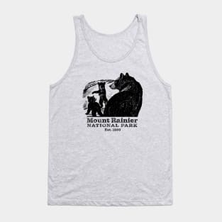 Mount Rainier National Park Bear Playful Cubs Tank Top